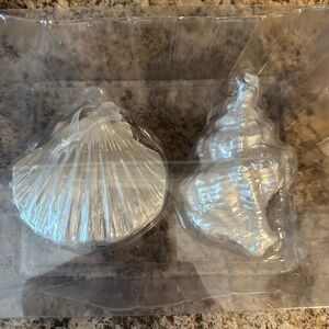 Ornaments - Iridescent Sea Shell - Set of 2 - NIB